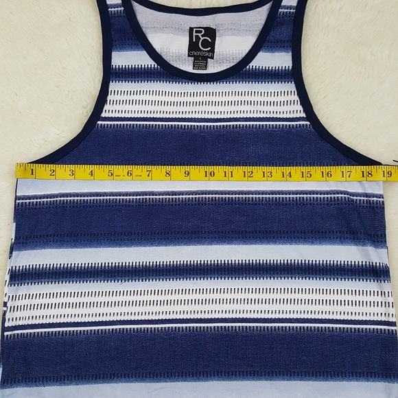 Ron Chereskin Abstract Stripe Mens Tank Top Sz L - Picture 5 of 8